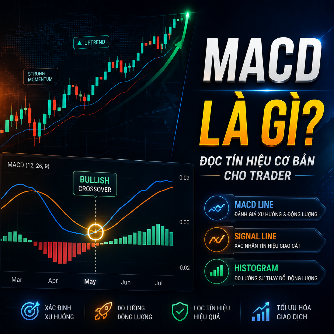 MACD Là Gì? Hướng Dẫn Đọc Tín Hiệu Cơ Bản Cho Người Mới