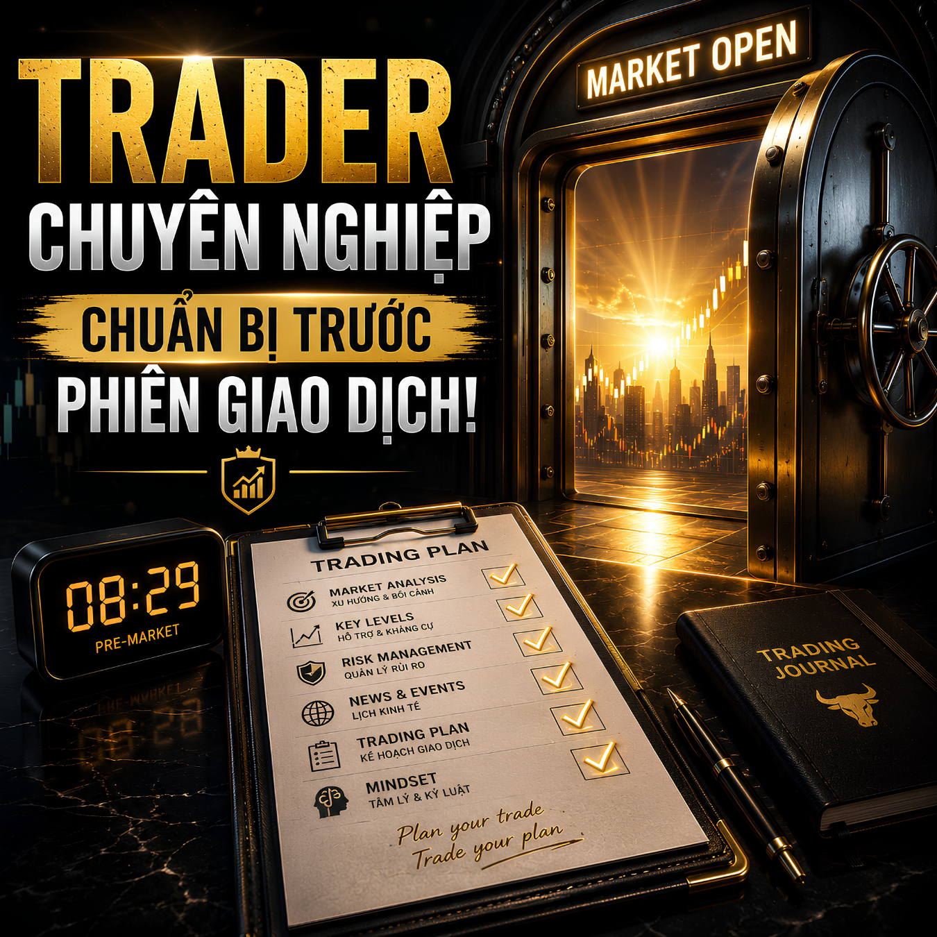 Trader Chuyên Nghiệp Chuẩn Bị Gì Trước Phiên Giao Dịch?