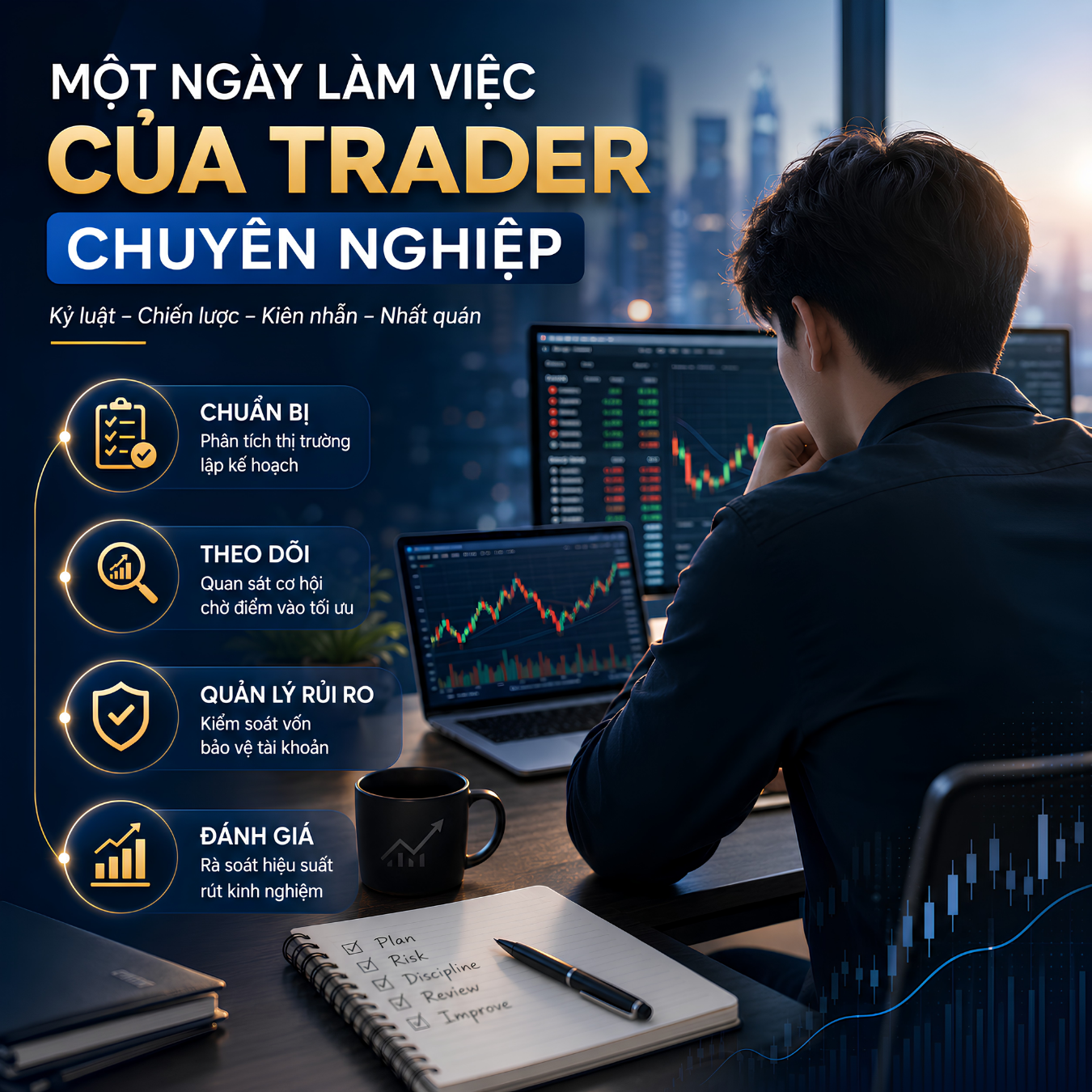 Một Ngày Làm Việc Của Trader Chuyên Nghiệp Diễn Ra Ra Sao?