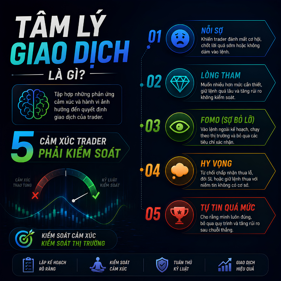 Tâm Lý Giao Dịch Là Gì? 5 Cảm Xúc Trader Phải Kiểm Soát