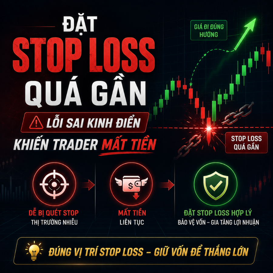 Đặt Stop Loss Quá Gần: Lỗi Sai Kinh Điển Khiến Trader Mất Tiền