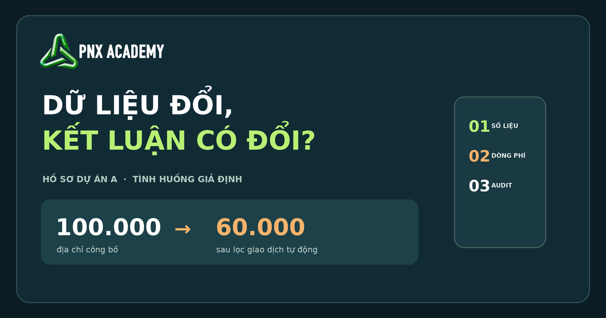 Dữ liệu đổi, kết luận có đổi? Cách cập nhật hồ sơ dự án crypto