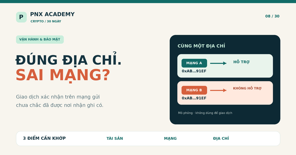 Chuyển crypto sai mạng dù đúng địa chỉ: cần làm gì?
