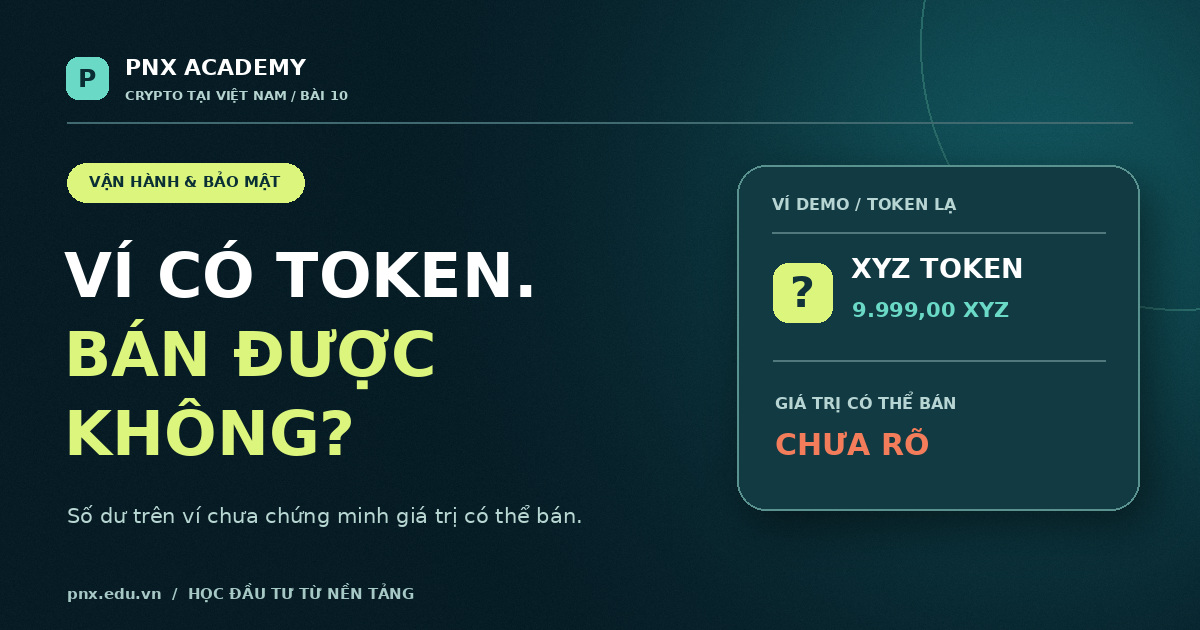 Ví có token. Bán được không?