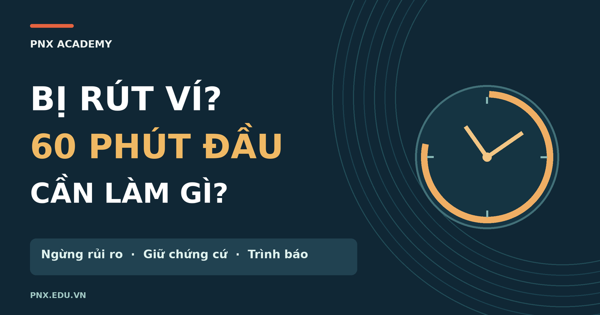 Bị lừa crypto: 60 phút đầu cần làm gì?