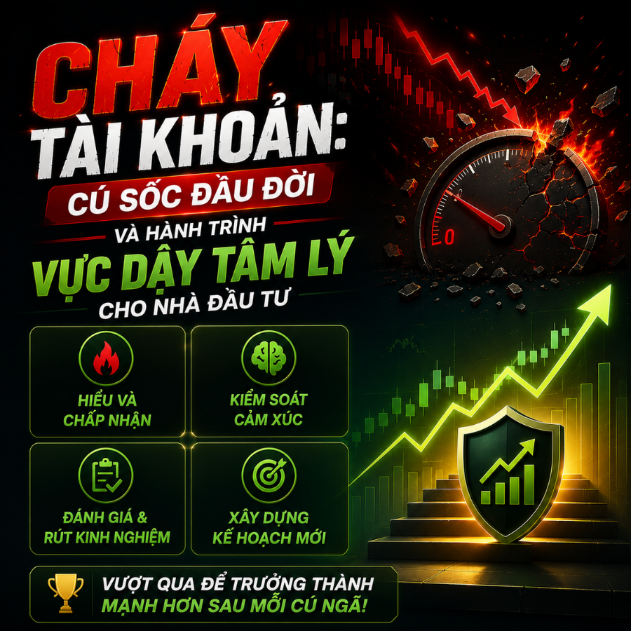 Cháy tài khoản: Cú sốc đầu đời và hành trình vực dậy tâm lý cho nhà đầu tư