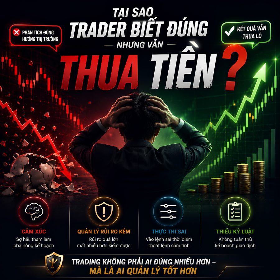 Tại Sao Trader Biết Đúng Nhưng Vẫn Thua Tiền?