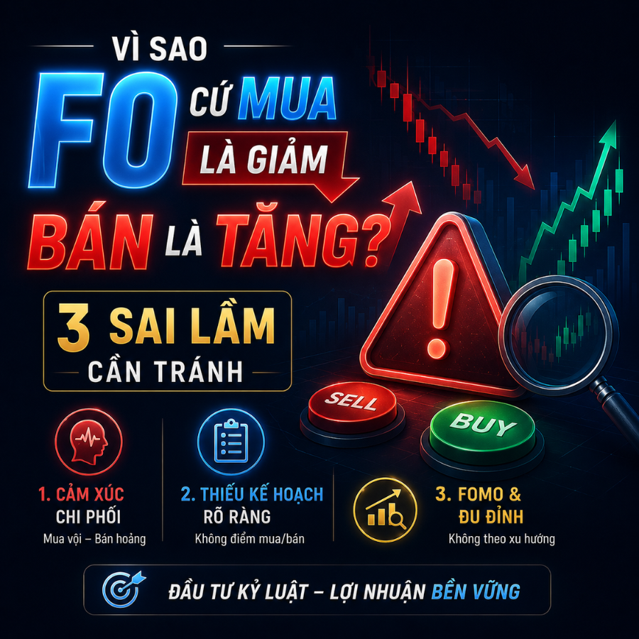 Vì Sao F0 Cứ Mua Là Giảm, Bán Là Tăng? 3 Sai Lầm Cần Tránh